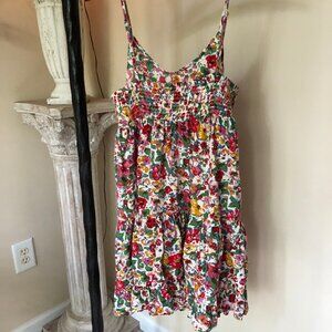 Natural Life floral mini dress babydoll M medium